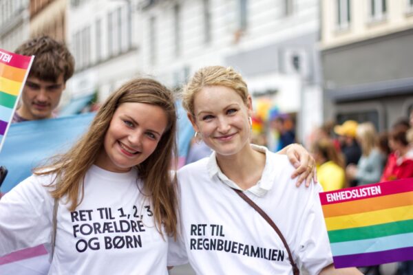 Enhedslistens Pernille Skipper og Mai Villadsen var med til at fejre Copenhagen Pride